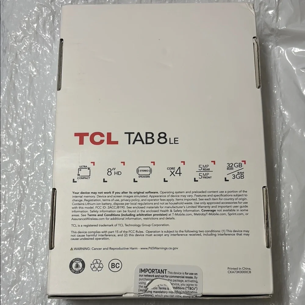 TCL Black Tablet with Vibrant Display and Sleek Design